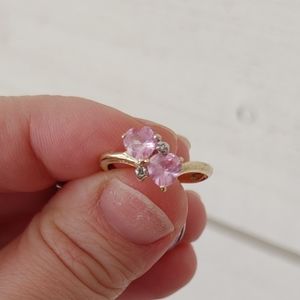 Pink heart shaped ring